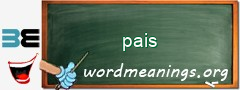 WordMeaning blackboard for pais